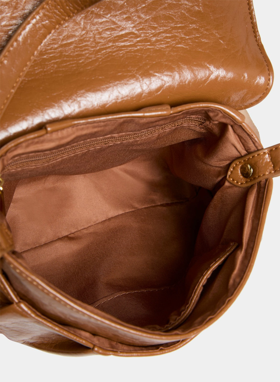 Women Vegan Leather Crossbody Bag Camel | Melanie Lyne