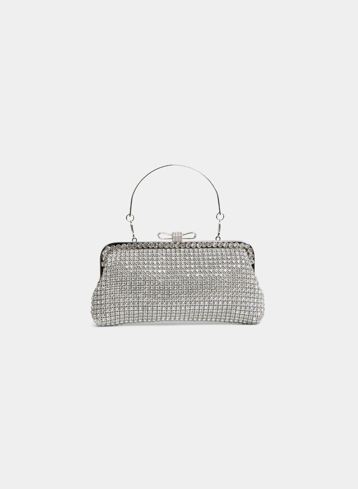 Women Trapeze-Shaped Crystal Clutch Black | Melanie Lyne