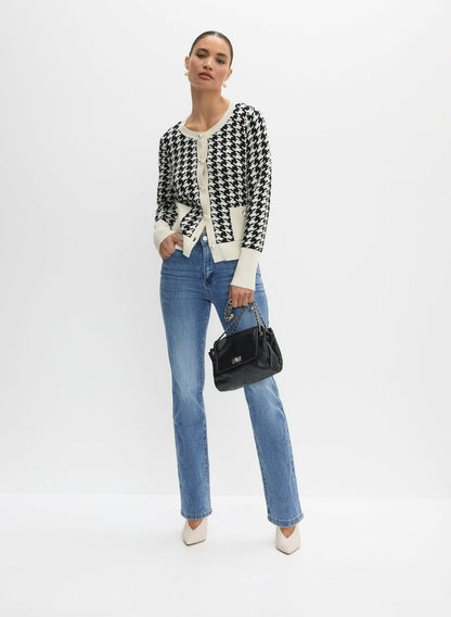 Women Rhinestone Detail Straight Leg Jeans Light Blue | Melanie Lyne