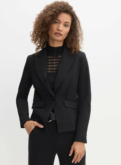 Women Single-Button Blazer Black | Melanie Lyne
