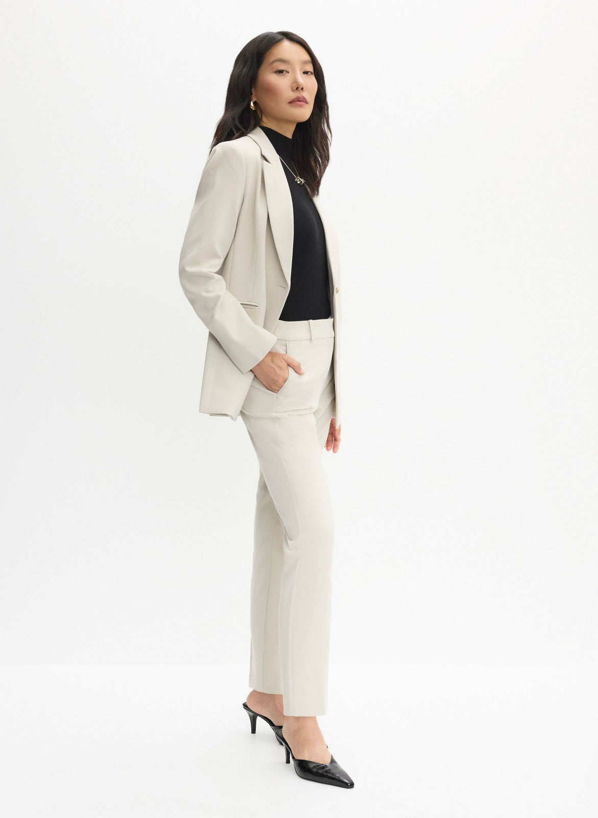 Women Essential Giselle Cut Pants Oyster | Melanie Lyne
