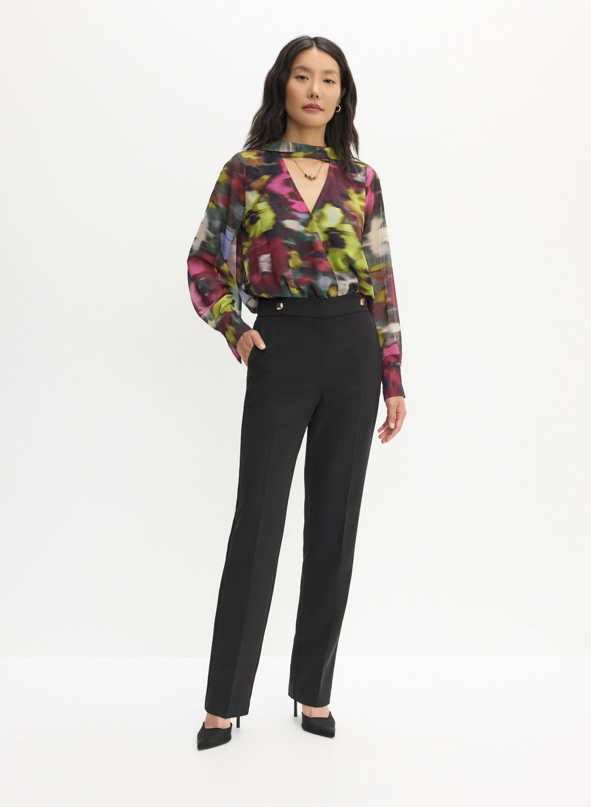 Women Lauren Straight Leg Pants Black | Melanie Lyne