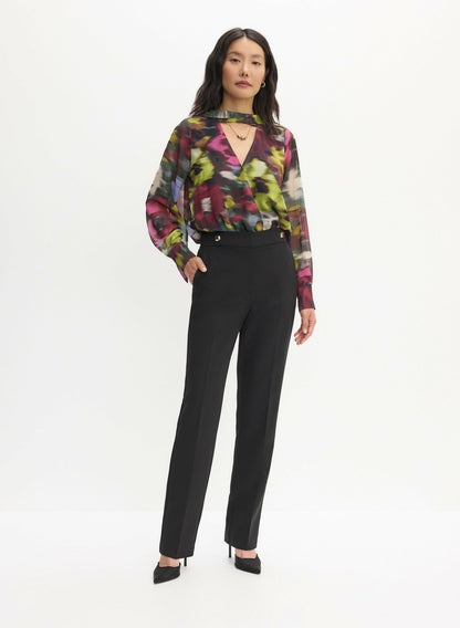 Women Lauren Straight Leg Pants Black | Melanie Lyne