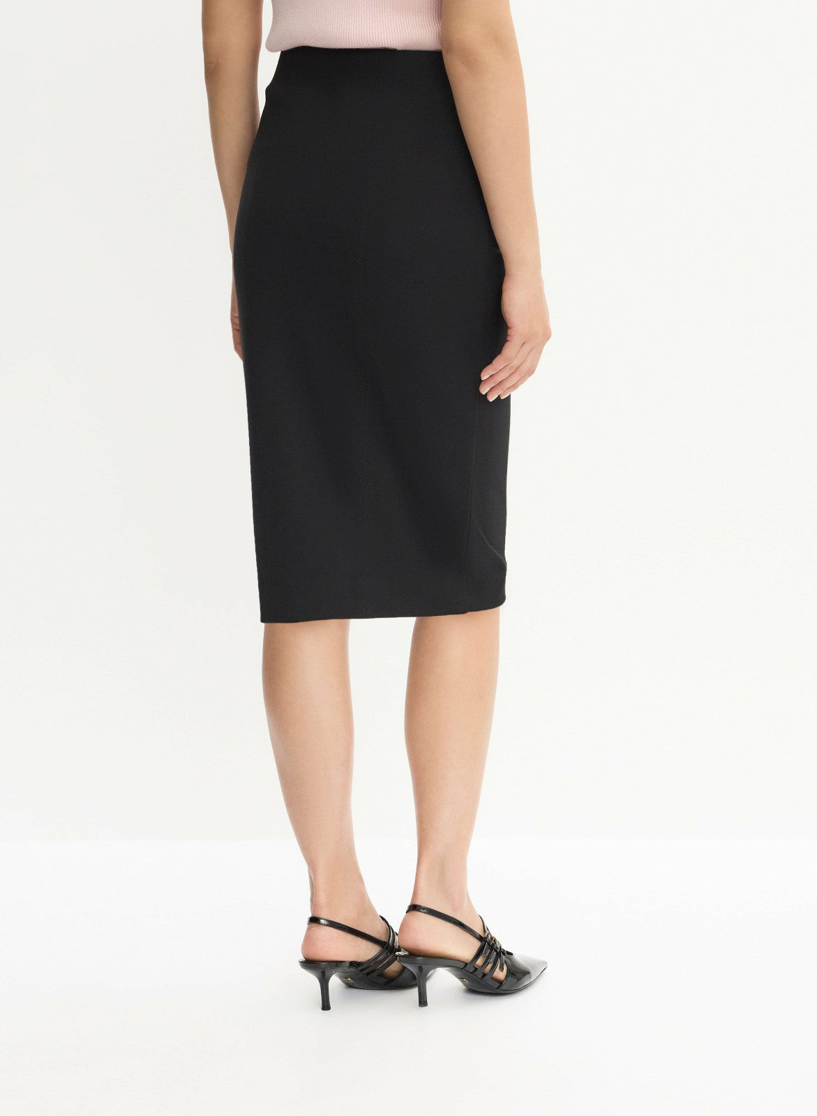 Women Pull-On Pencil Skirt Black | Melanie Lyne