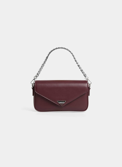 Women Rectangular Envelope Handbag Maroon | Melanie Lyne