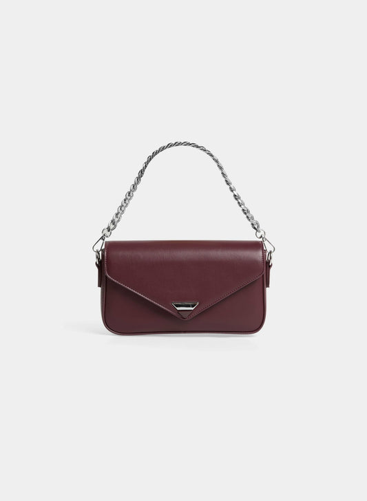 Women Rectangular Envelope Handbag Maroon | Melanie Lyne