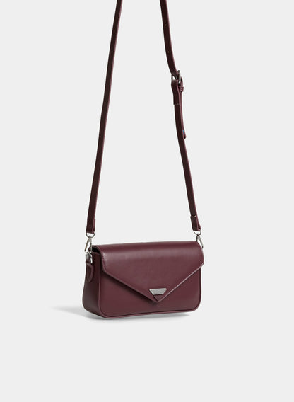Women Rectangular Envelope Handbag Maroon | Melanie Lyne