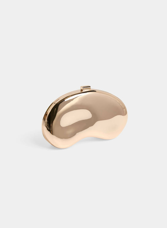 Women Bean Shaped Evening Clutch Gold | Melanie Lyne