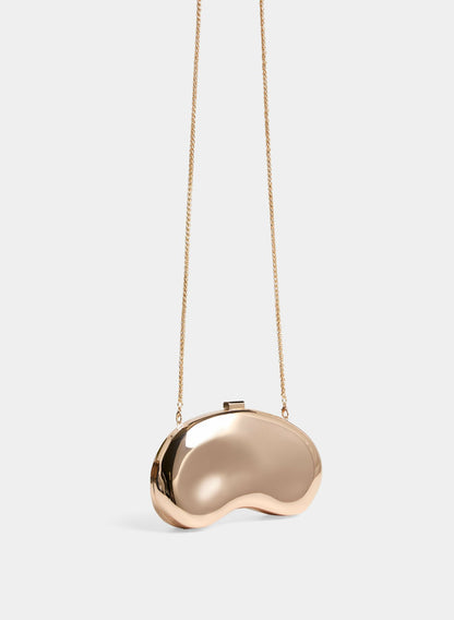 Women Bean Shaped Evening Clutch Gold | Melanie Lyne