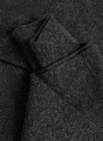 Women Cowl Neck Scarf Coat Charcoal | Melanie Lyne