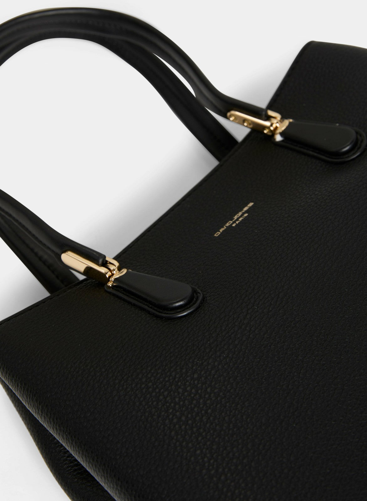 Women A-Shape Vegan Leather Handbag Black | Melanie Lyne