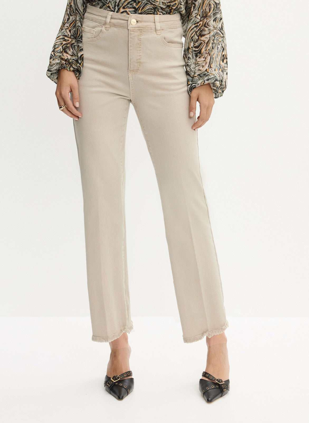 Women Straight Leg Jeans Oyster | Melanie Lyne
