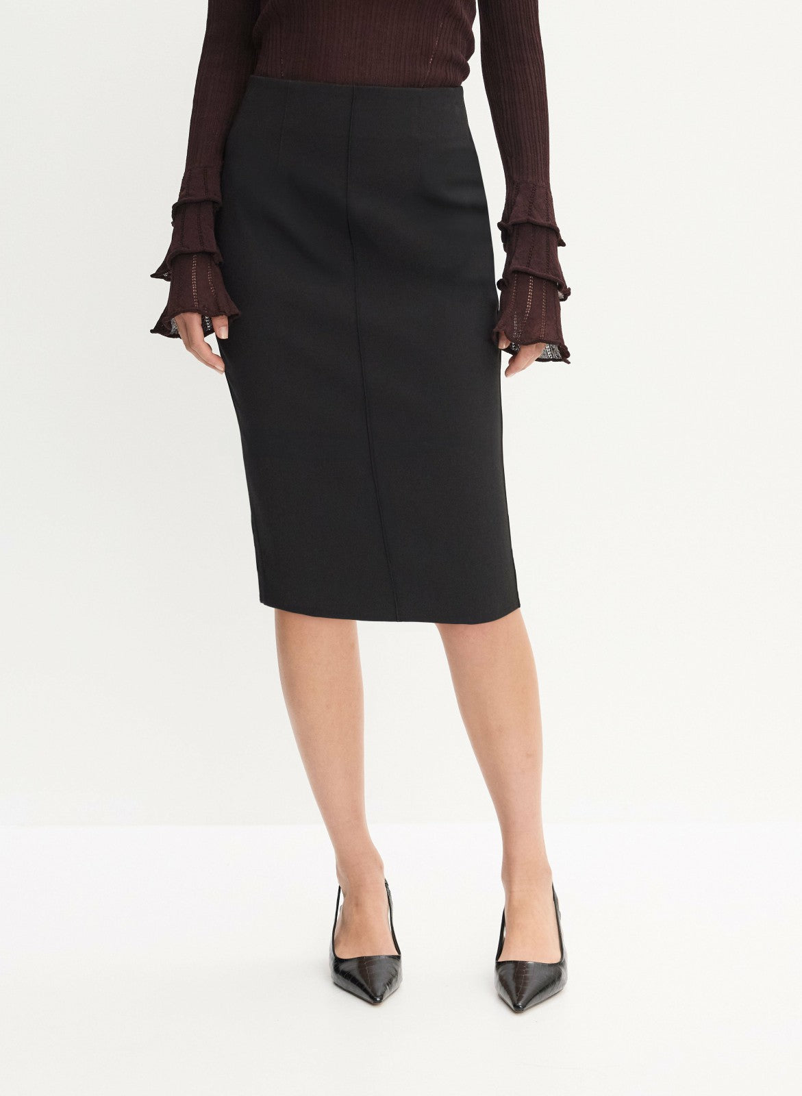 Women Midi Pencil Skirt Black | Melanie Lyne
