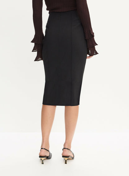 Women Midi Pencil Skirt Black | Melanie Lyne
