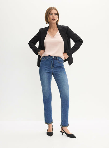 Women Embellished Hem Detail Jeans Sand | Melanie Lyne