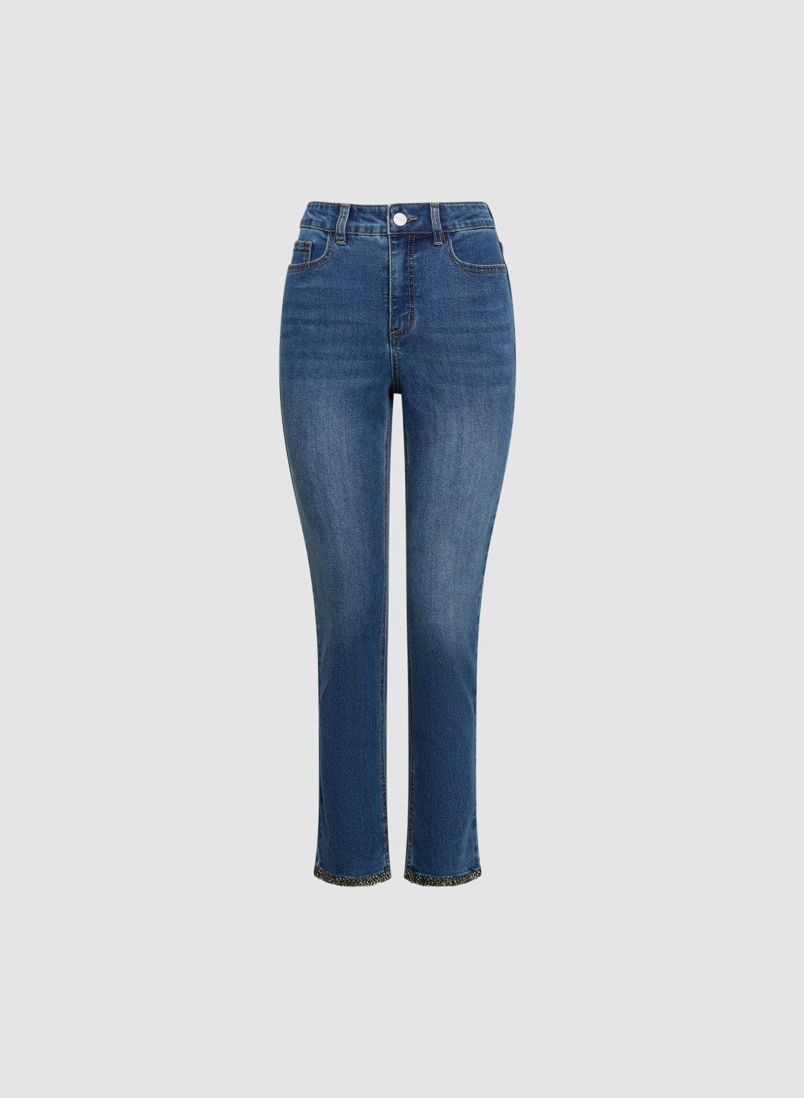 Women Embellished Hem Detail Jeans Sand | Melanie Lyne