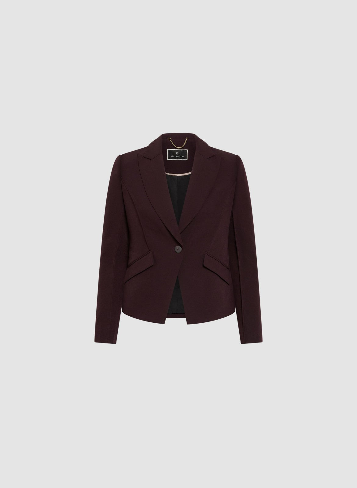 Women Single-Button Blazer Maroon | Melanie Lyne