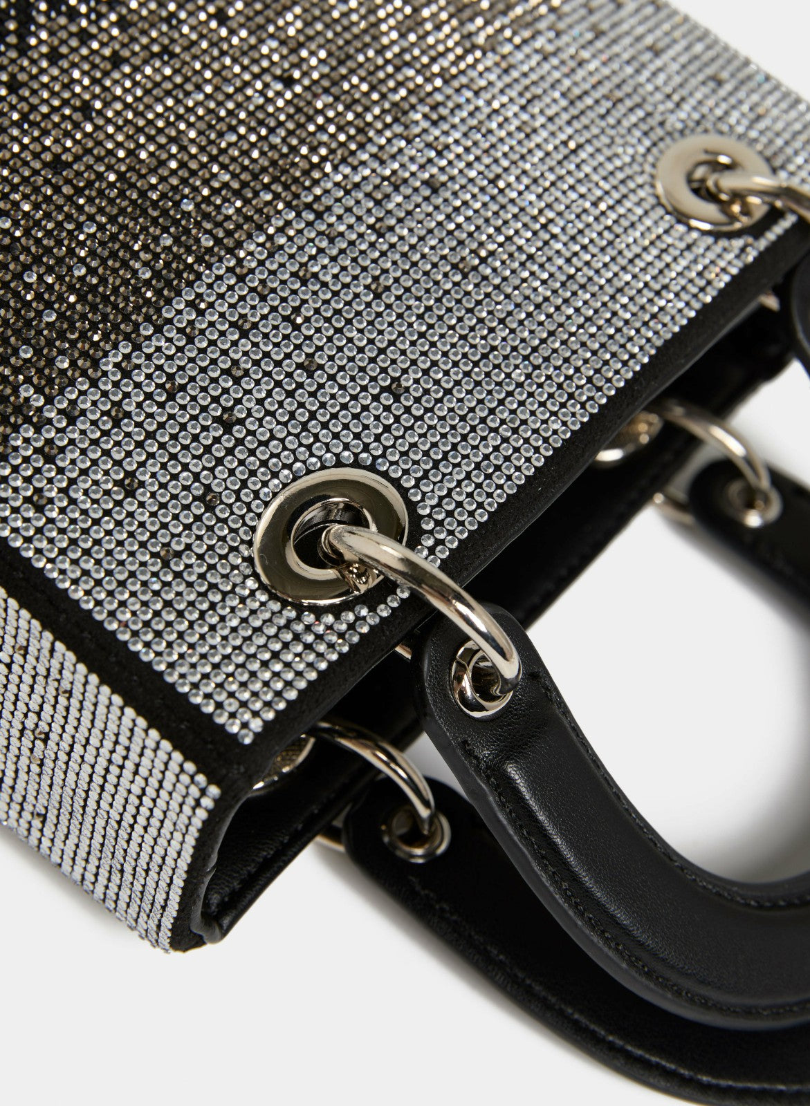 Women Crystal Embellished Box Clutch Black | Melanie Lyne
