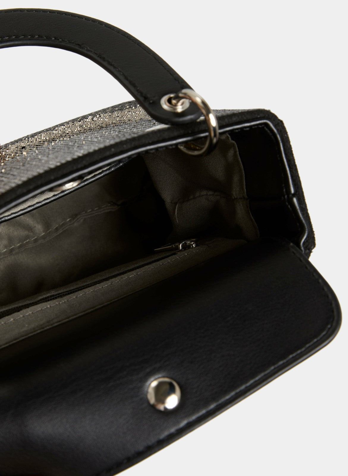 Women Crystal Embellished Box Clutch Black | Melanie Lyne
