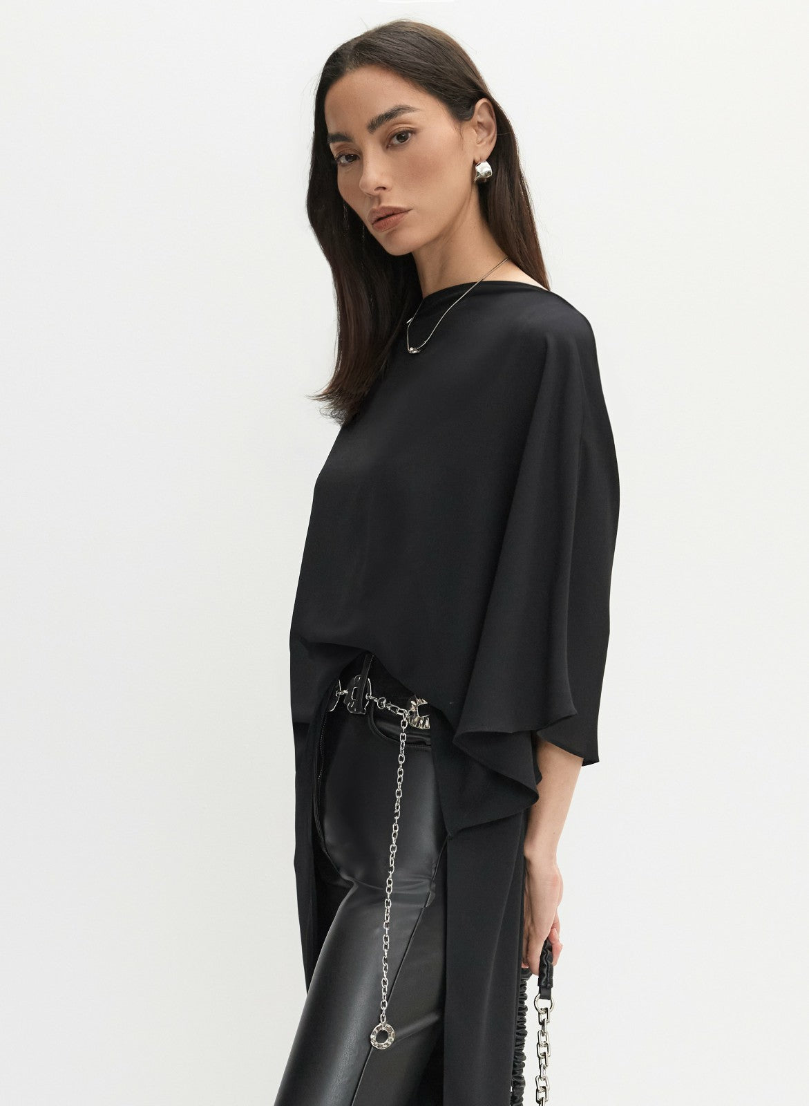 Women Joseph Ribkoff - 3/4 Sleeve Chiffon Blouse Black | Melanie Lyne