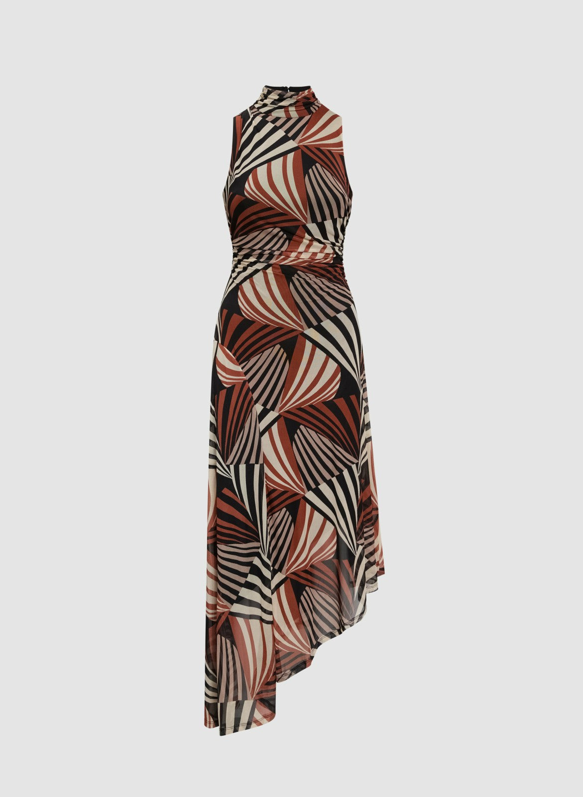 Women Geometric Print Mesh Dress Black Pattern | Melanie Lyne
