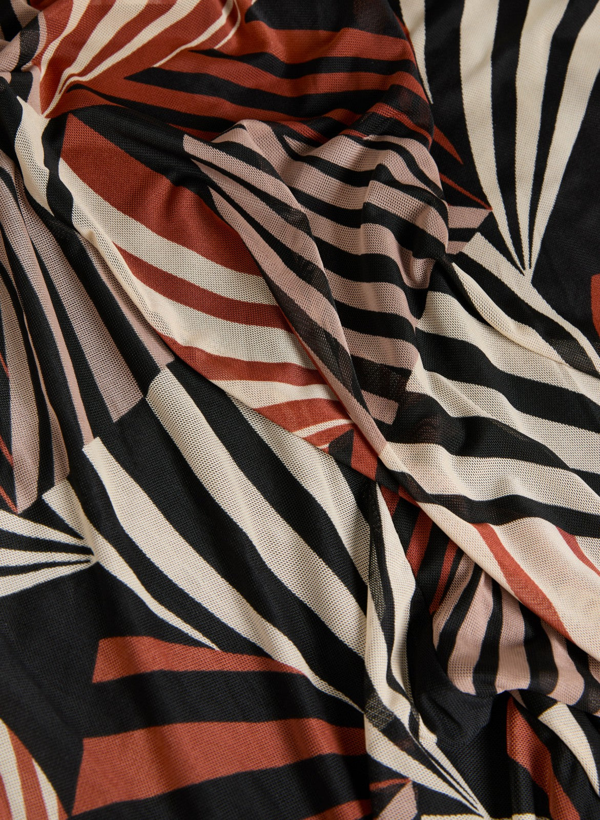 Women Geometric Print Mesh Dress Black Pattern | Melanie Lyne