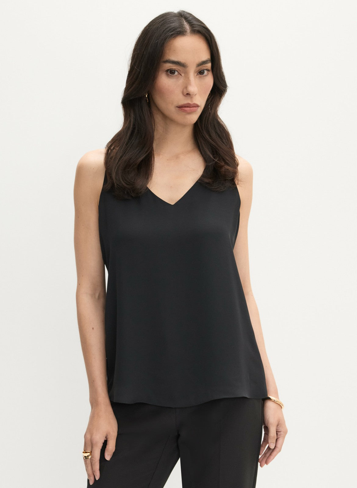 Women Essential V-Neck Cami Black | Melanie Lyne