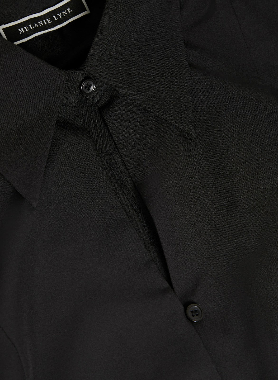 Women Essential Button-Down Blouse Black | Melanie Lyne