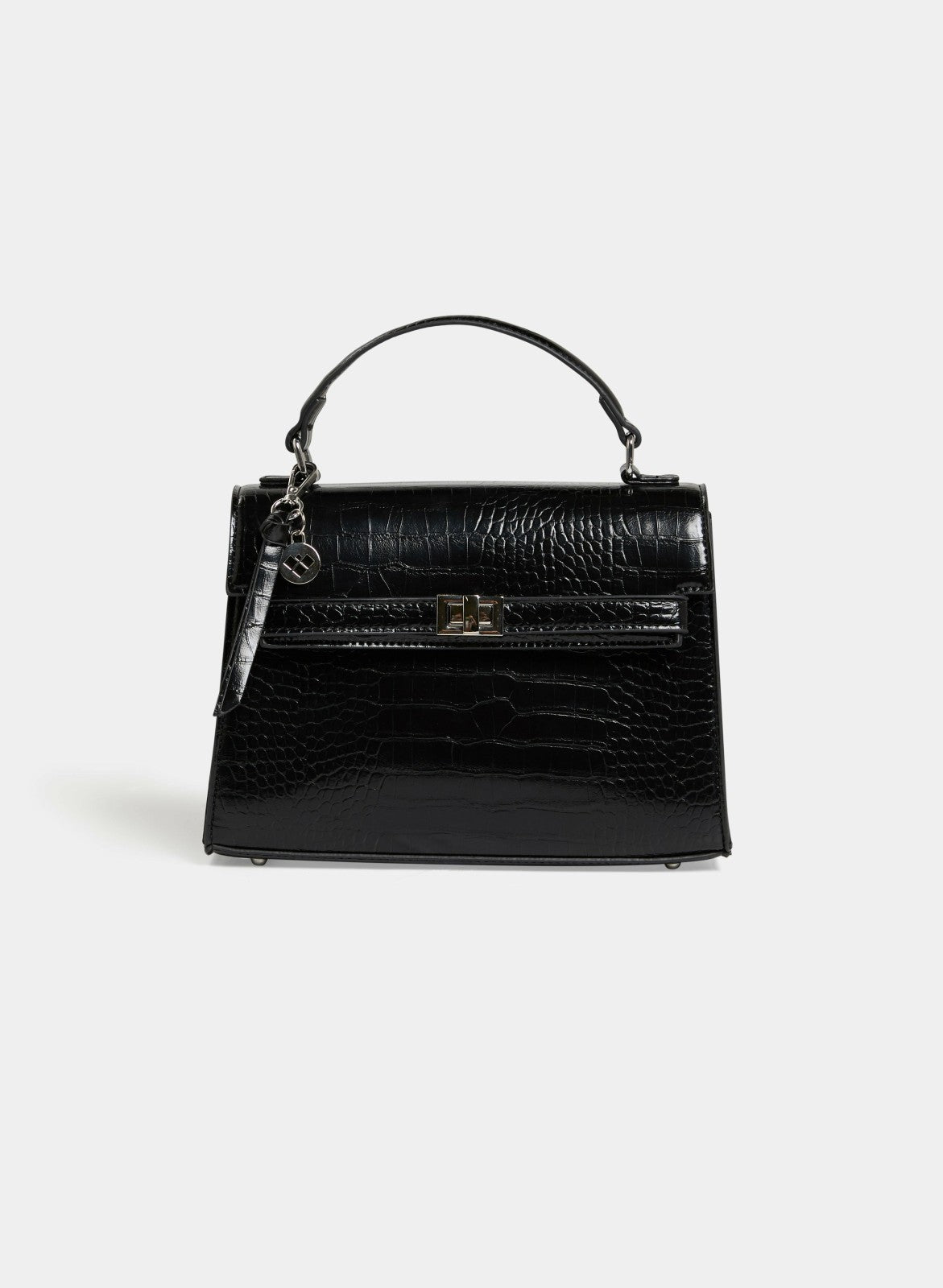 Women Vegan Leather A-Line Bag Black | Melanie Lyne