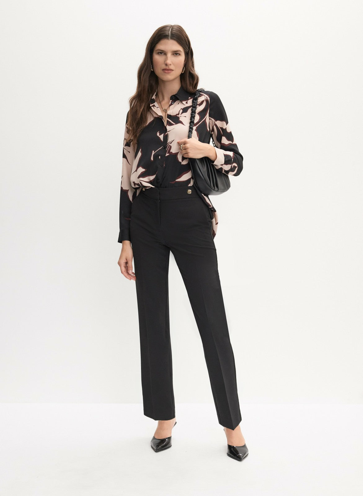 Women Lauren Straight-Leg Pants Black | Melanie Lyne