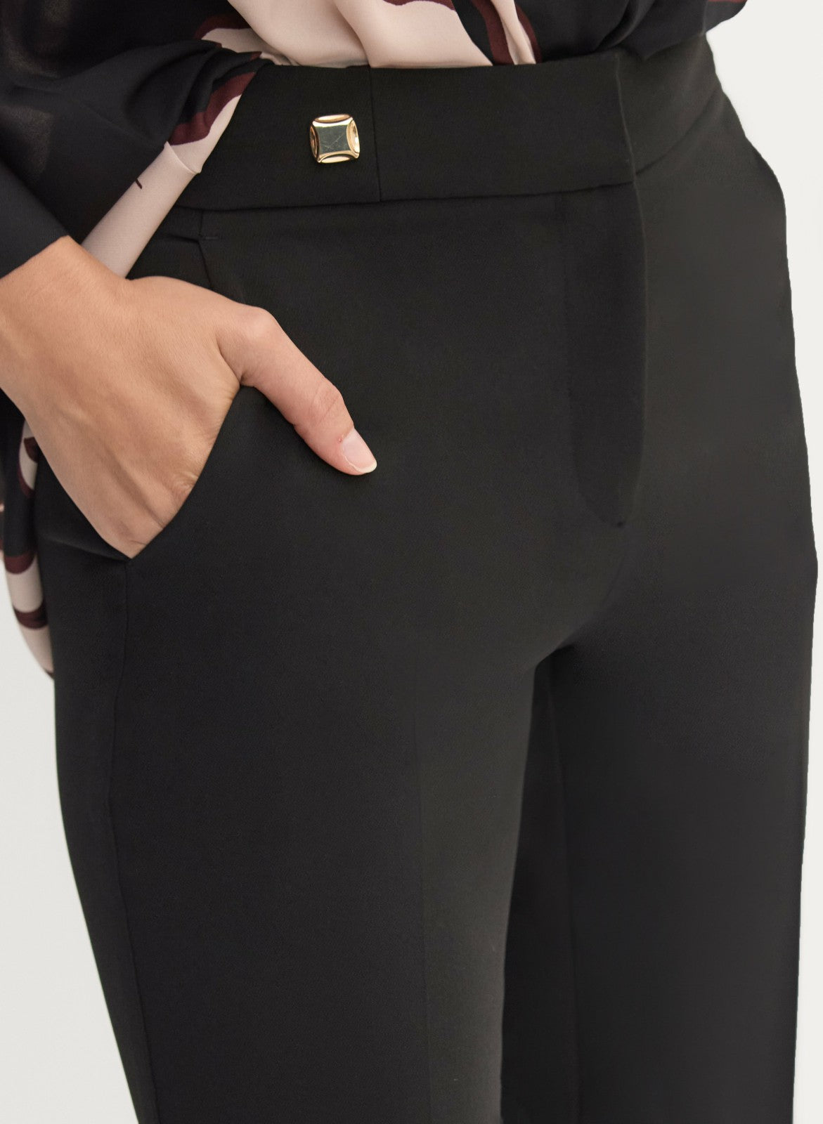 Women Lauren Straight-Leg Pants Black | Melanie Lyne