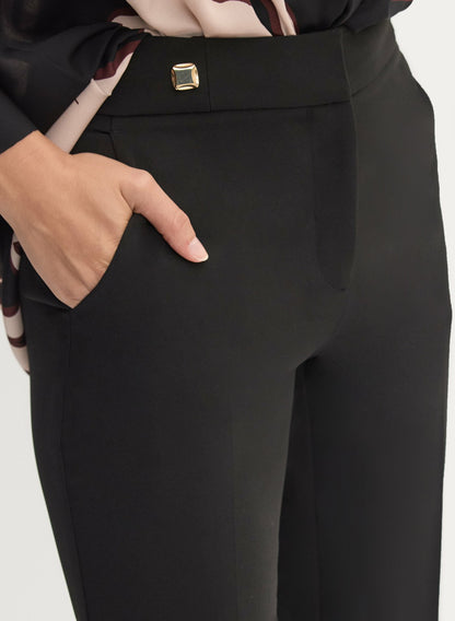 Women Lauren Straight-Leg Pants Black | Melanie Lyne