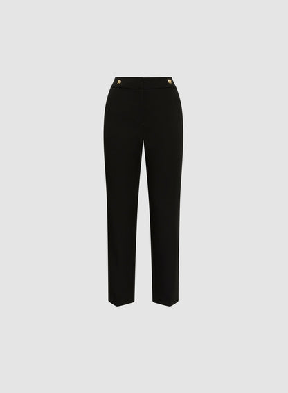 Women Lauren Straight-Leg Pants Black | Melanie Lyne