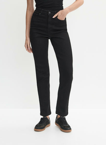Women Essential Straight Leg Jeans Black | Melanie Lyne