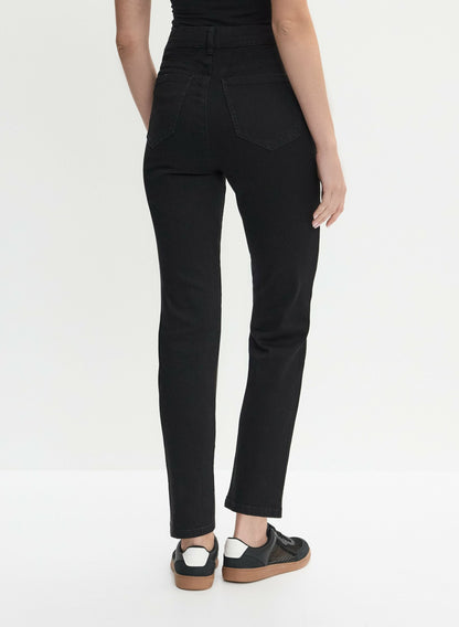 Women Essential Straight Leg Jeans Black | Melanie Lyne