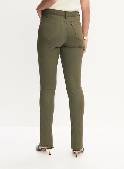 Women Essential Coated Straight Leg Jeans Winter Moss | Melanie Lyne