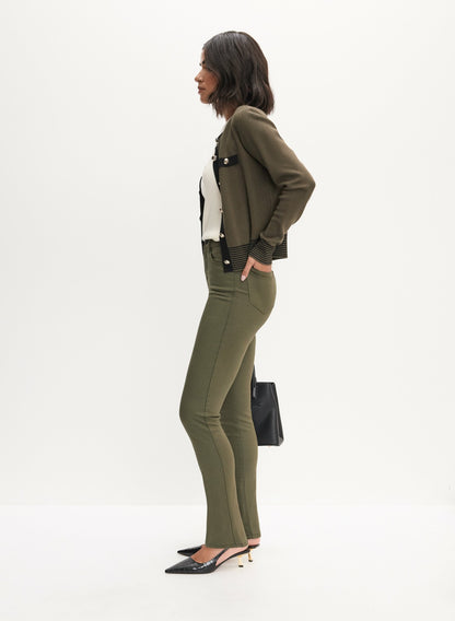 Women Essential Coated Straight Leg Jeans Winter Moss | Melanie Lyne