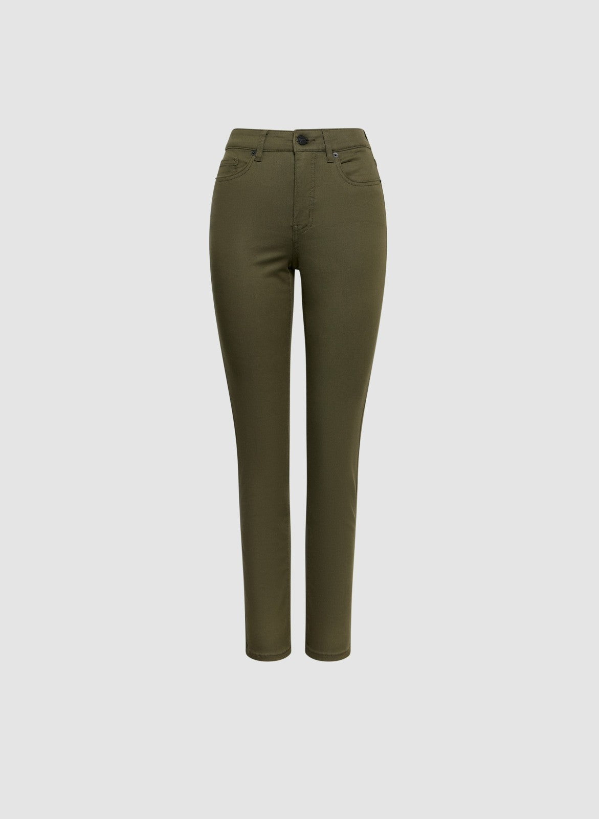 Women Essential Coated Straight Leg Jeans Winter Moss | Melanie Lyne