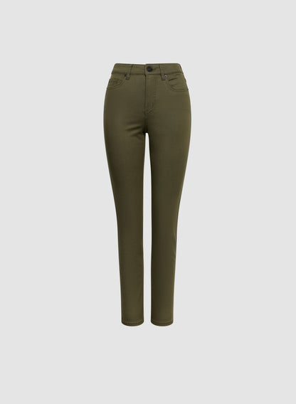 Women Essential Coated Straight Leg Jeans Winter Moss | Melanie Lyne