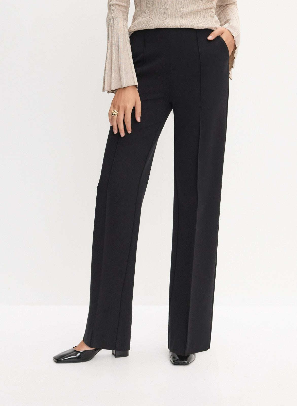 Women Soho Wide Leg Pants Black | Melanie Lyne