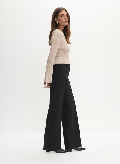 Women Soho Wide Leg Pants Black | Melanie Lyne