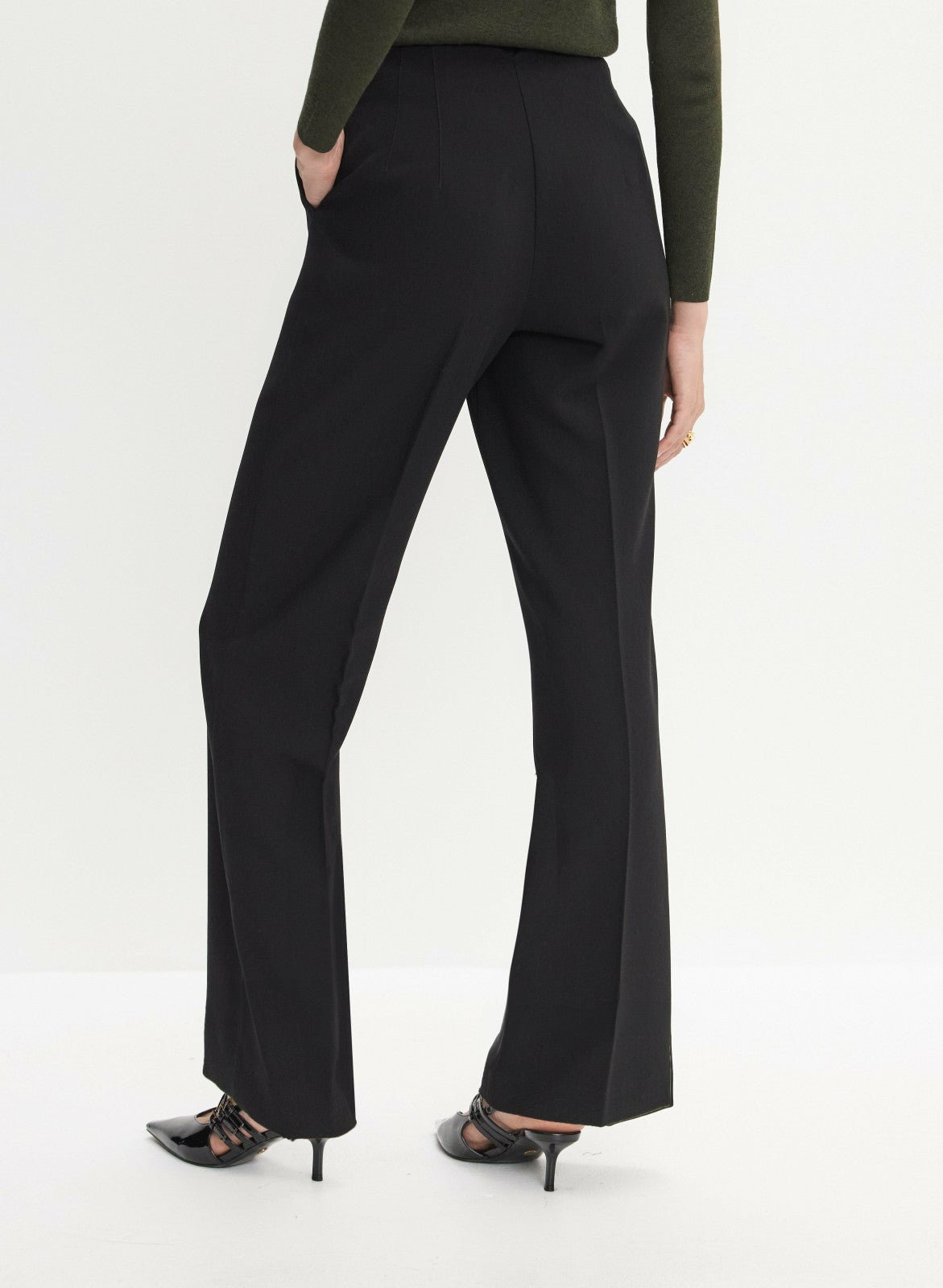 Women Soho Wide-Leg Pants Black | Melanie Lyne