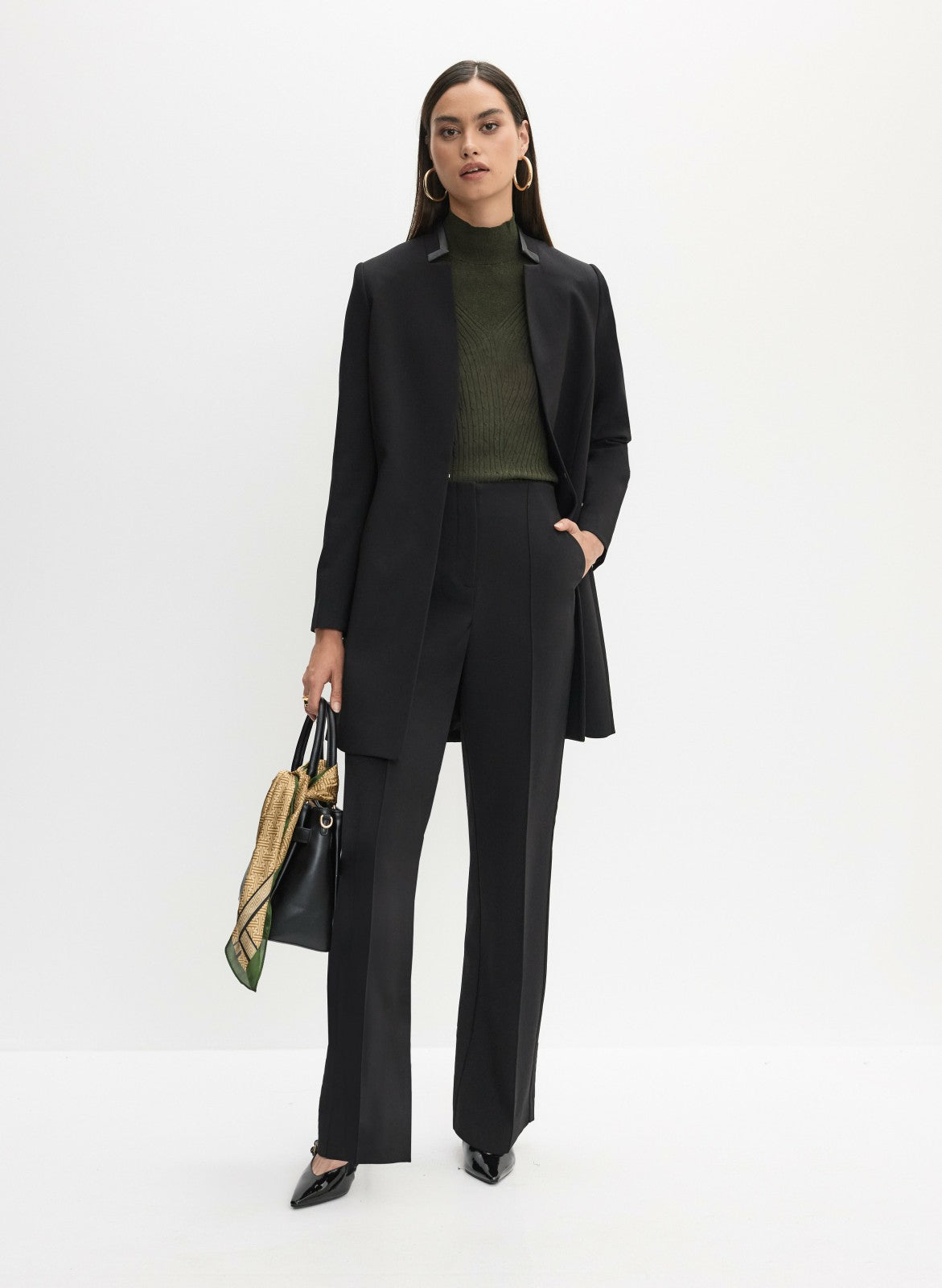 Women Soho Wide-Leg Pants Black | Melanie Lyne