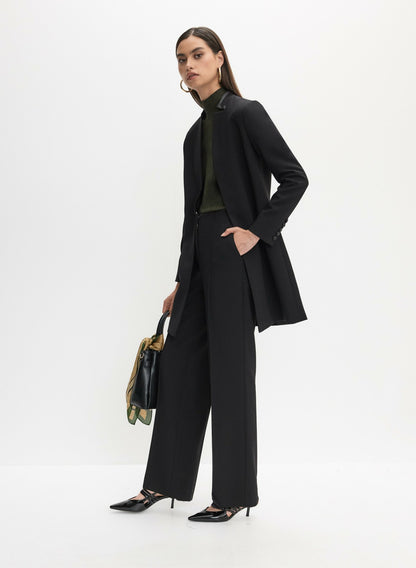 Women Soho Wide-Leg Pants Black | Melanie Lyne