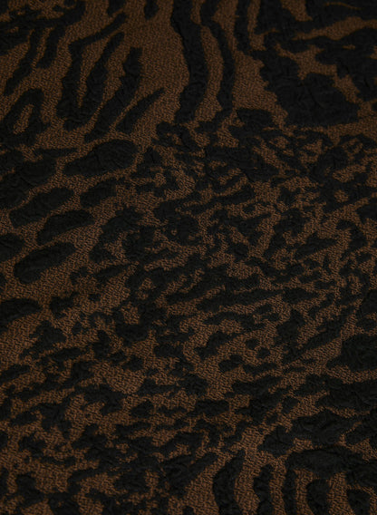 Women Leopard Jacquard Skirt Brown Pattern | Melanie Lyne