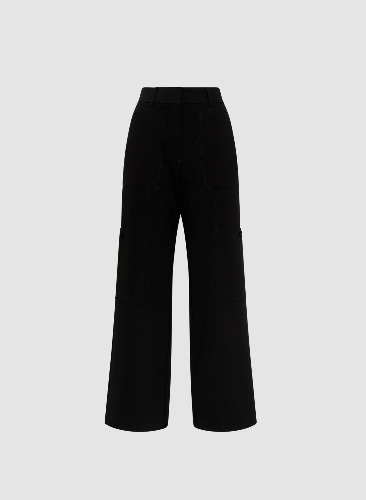 Women Wide Leg Cargo Pants Black | Melanie Lyne