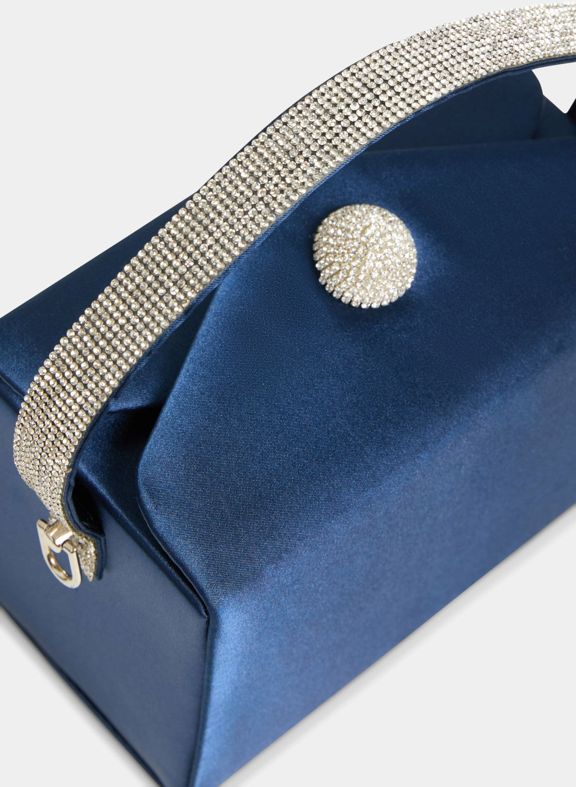 Women Top Handle Box Clutch Marine | Melanie Lyne