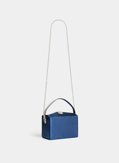 Women Top Handle Box Clutch Marine | Melanie Lyne