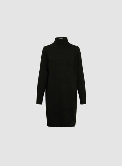 Women High Neck Sweater Dress Black | Melanie Lyne