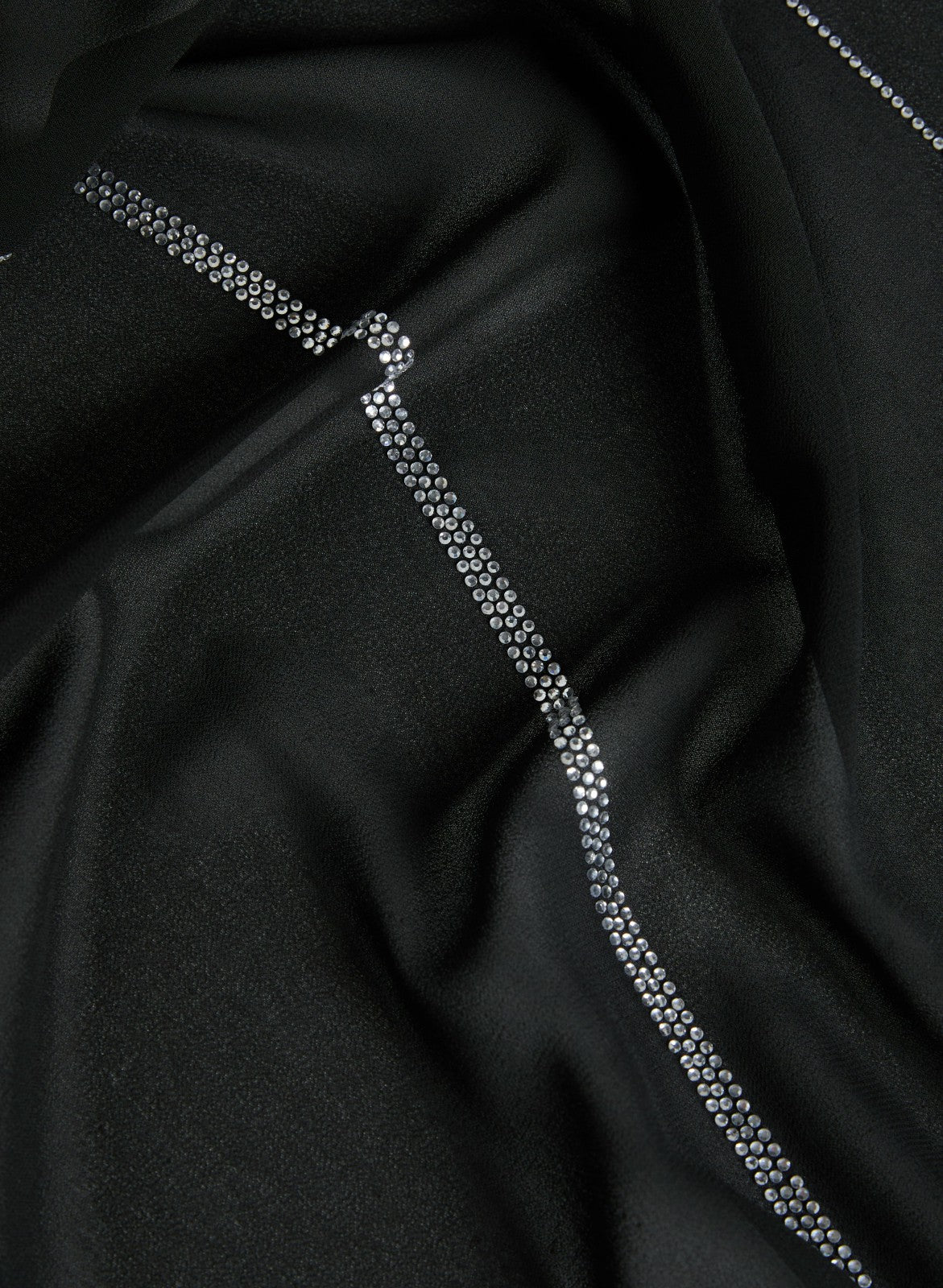 Women Striped Crystal Embellished Wrap Black | Melanie Lyne